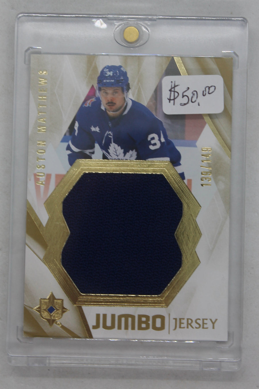 Auston Matthews 2023-24 Upper Deck Ultimate Collection Jersey Card - Toronto Maple Leafs #139/149