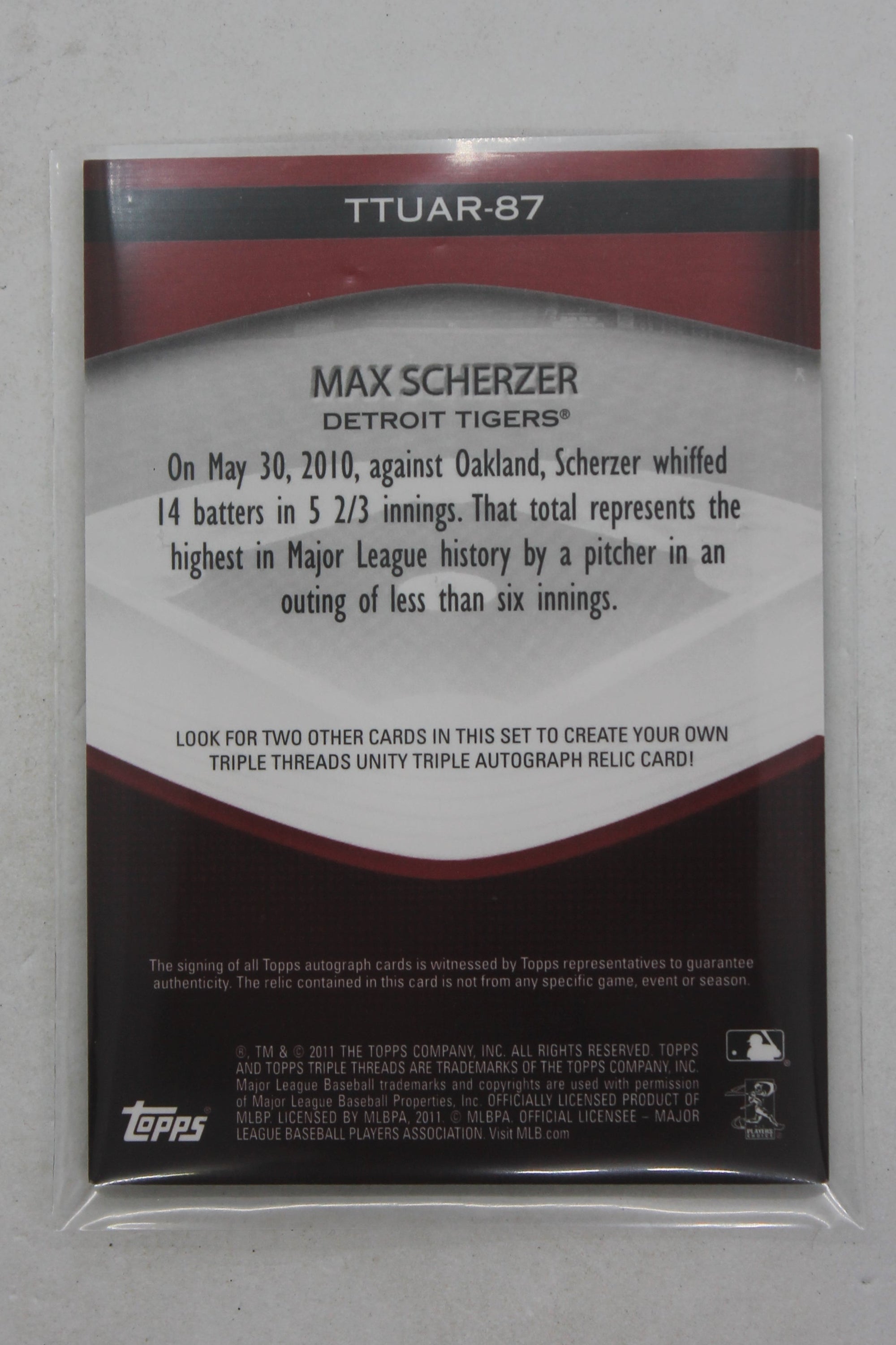 Max Scherzer Autograph with Game-Used Jersey