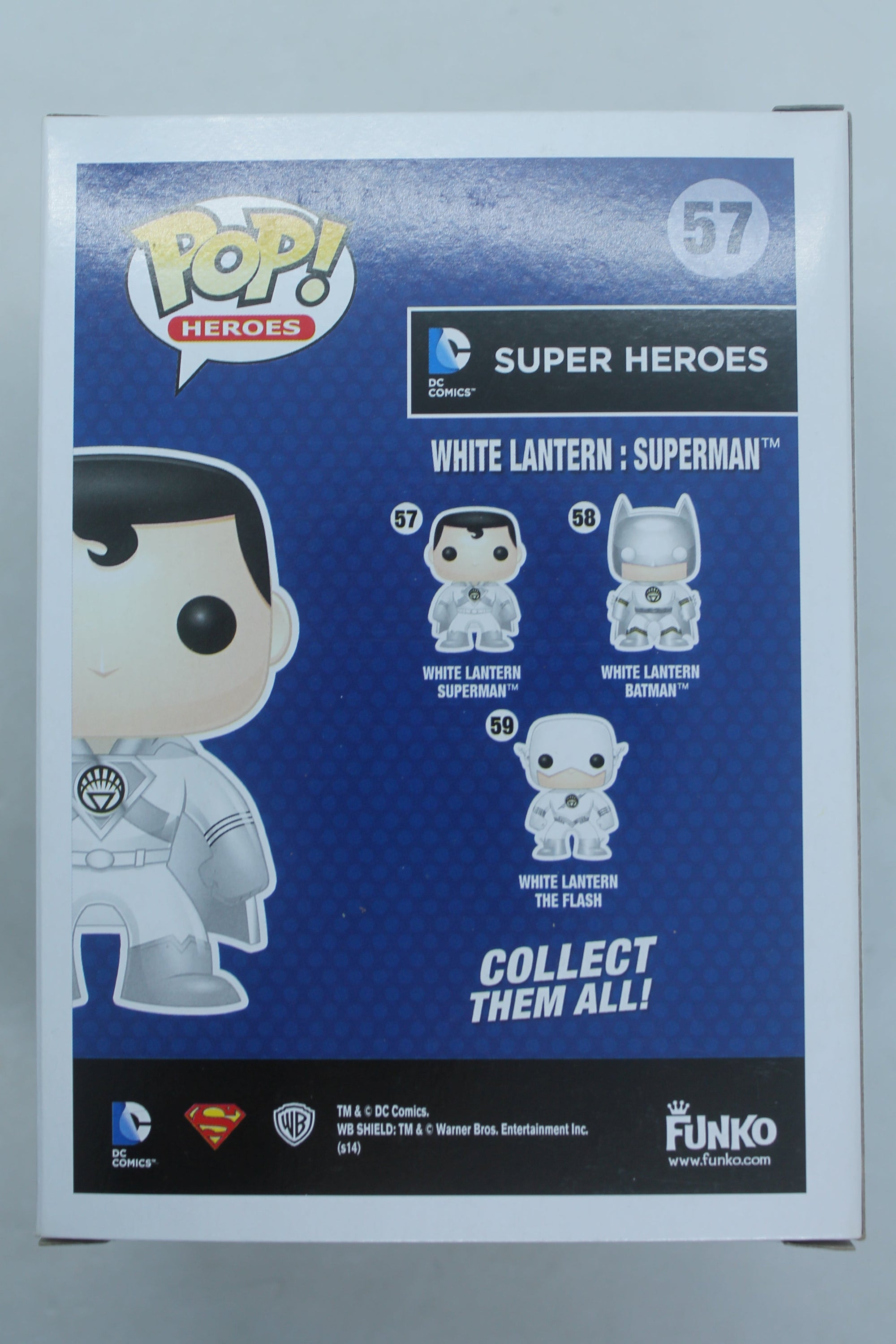Funko Pop Heroes! White Lantern Superman #57 Fugitivetoys Exclusive