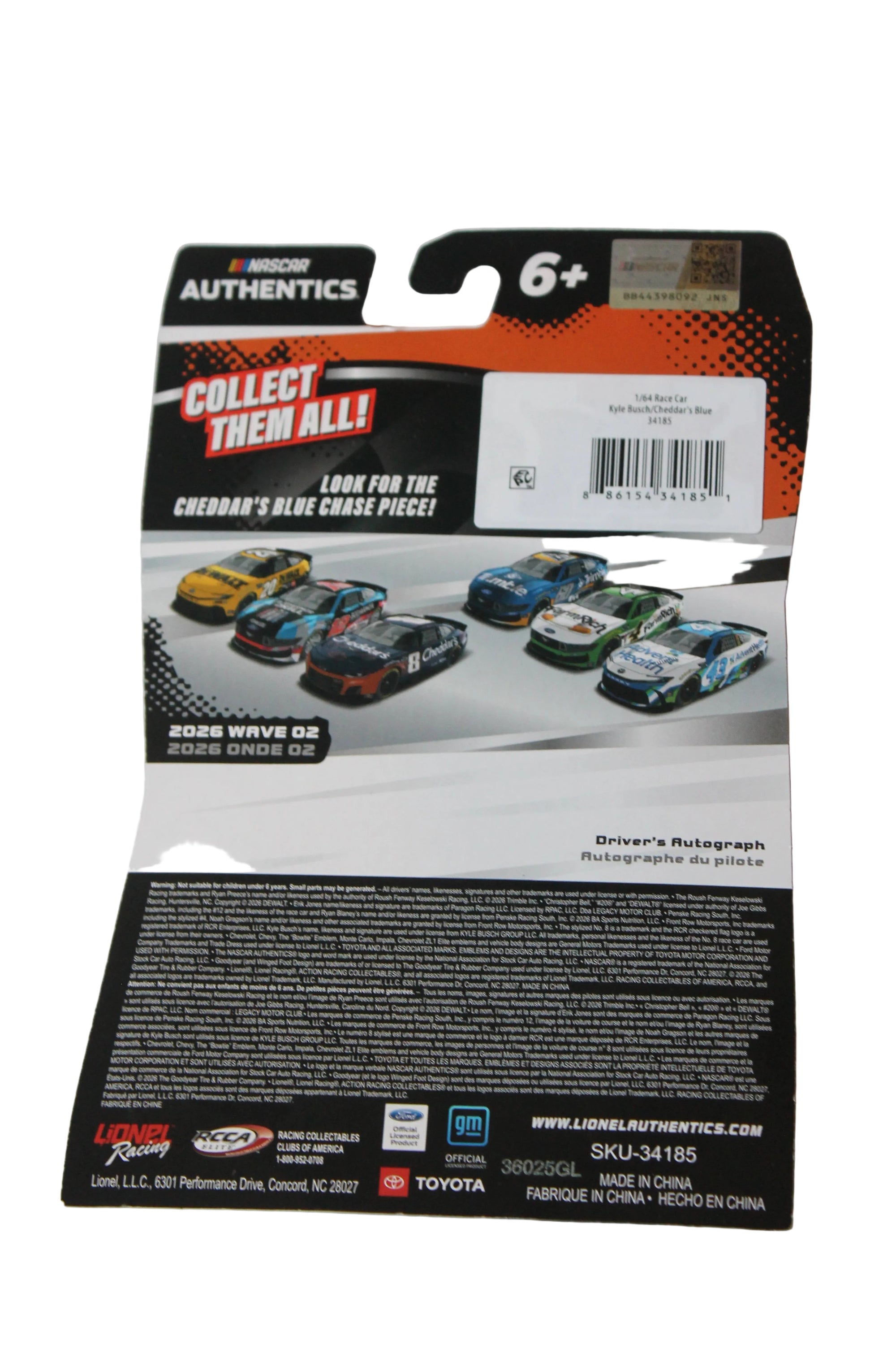 Nascar Authentics 1:64 Race Car Kyle Busch #8 - 2026 Wave 02