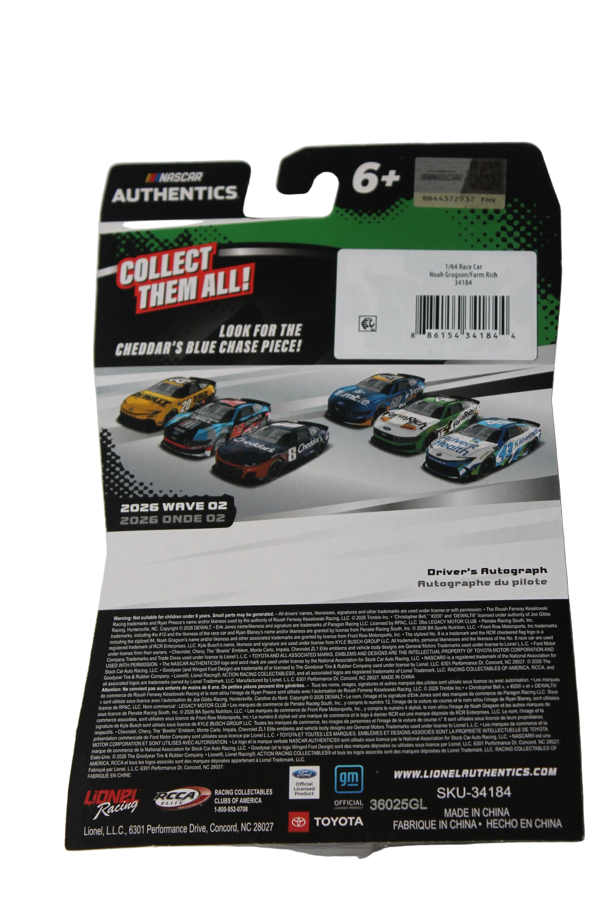 Nascar Authentics 1:64 Race Car Noah Gragson #4 - 2026 Wave 02