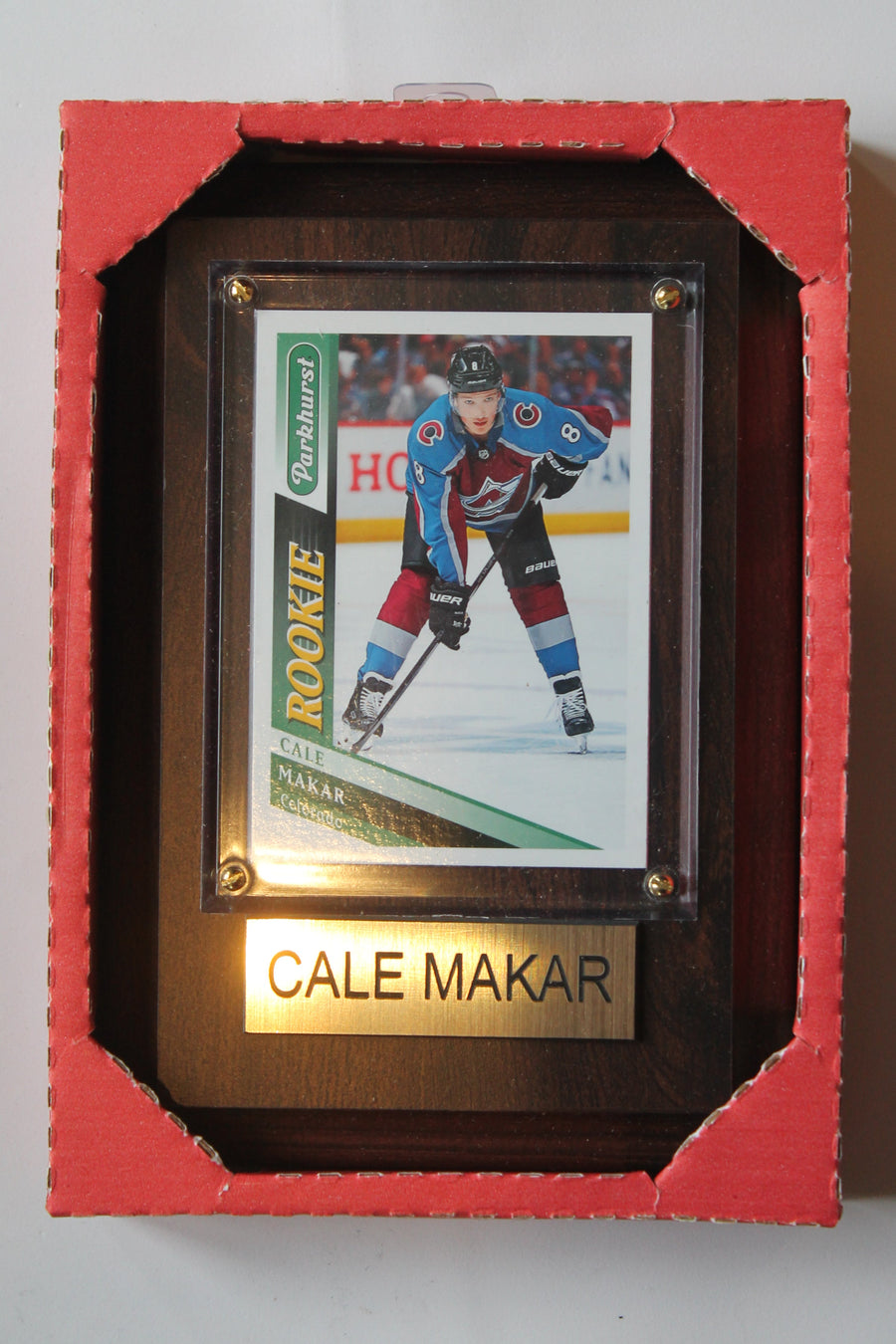 NHL Colorado Avalanche Cale Makar Plaque with Parkhurst Card -Rookie