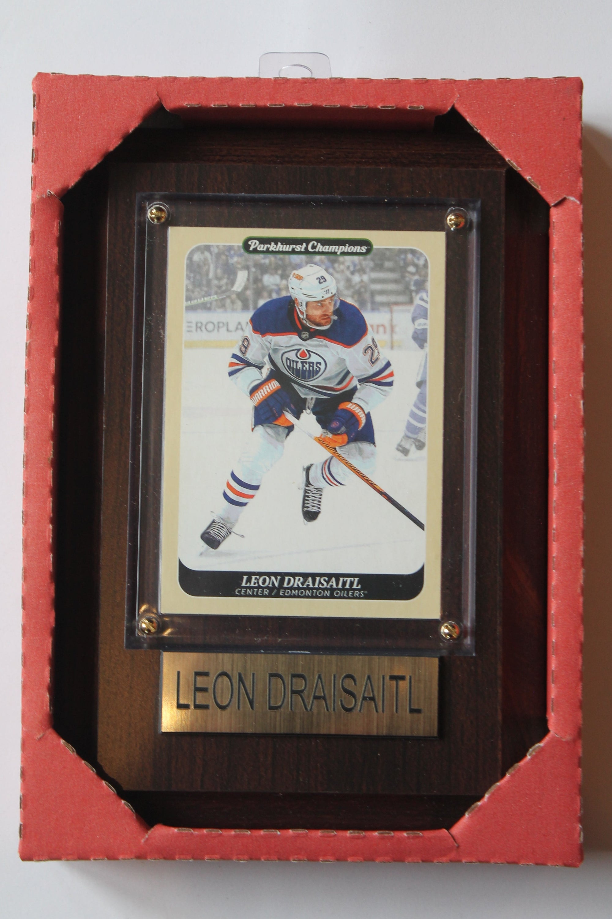 NHL Edmonton Oilers Leon Draisaitl Plaque with Parkhurst Card