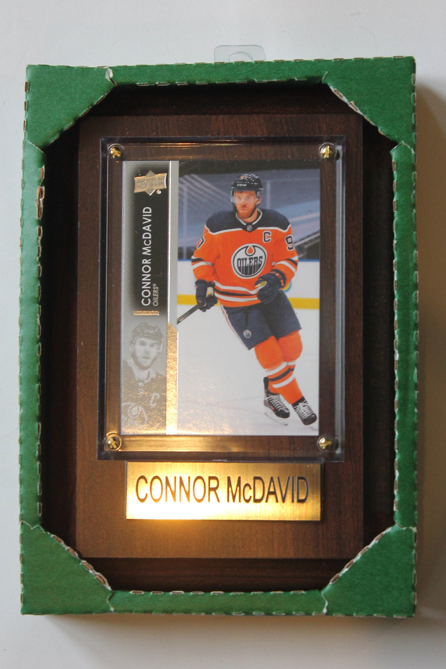 NHL Edmonton Oilers Connor McDavid Plaque with Upper Deck Card