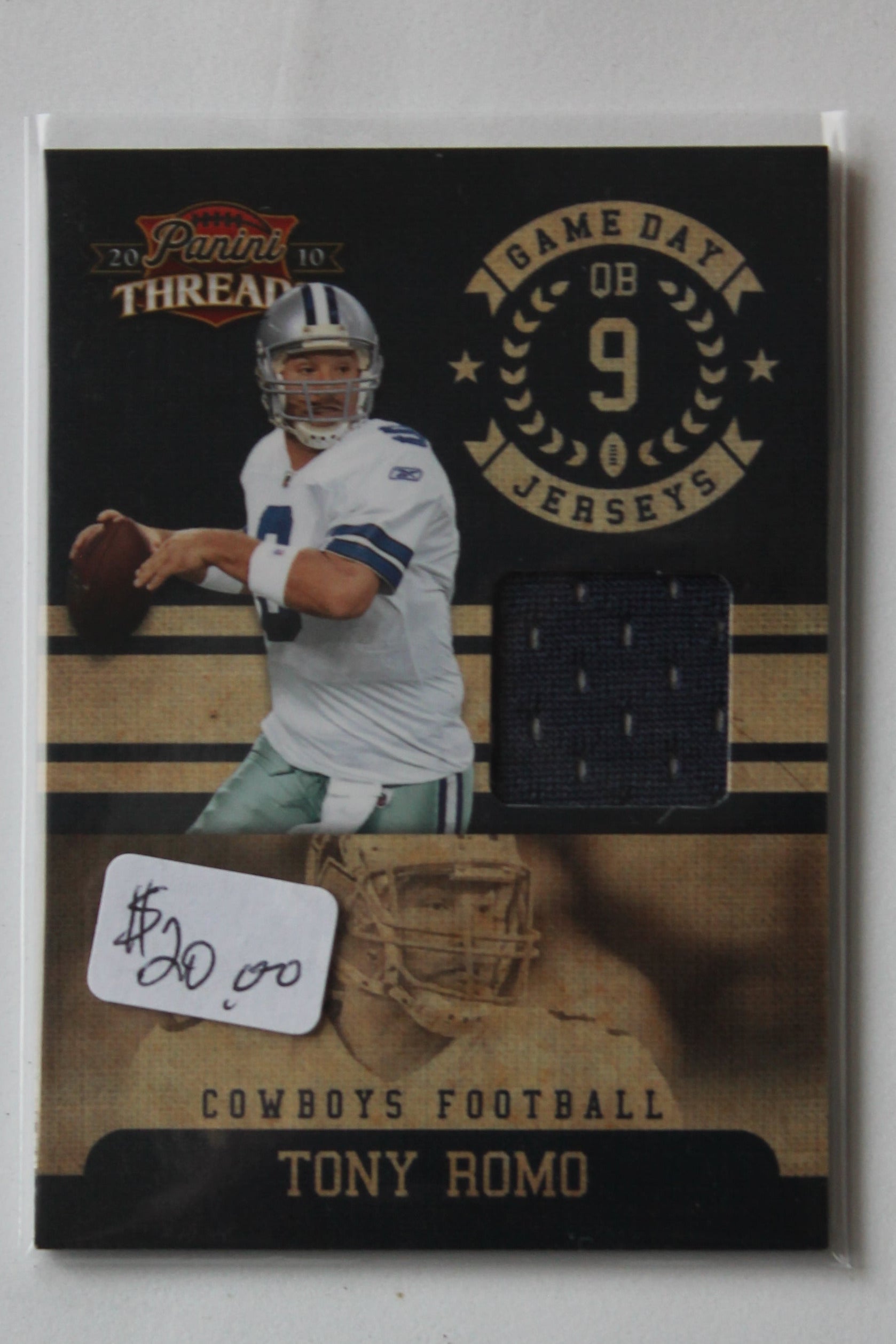 Tony Romo 2010 Panini Threads - Game Day Jerseys - #12 Jersey Card #268/299