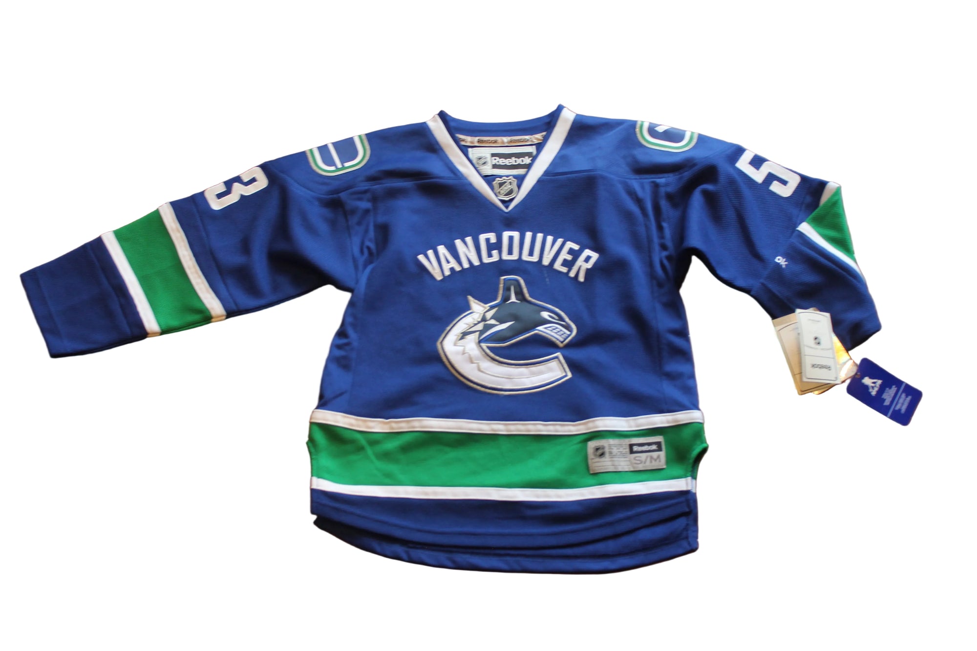 NHL Vancouver Canucks Bo Horvat #53 Youth Reebok Home Jersey (Sale) - no "C"