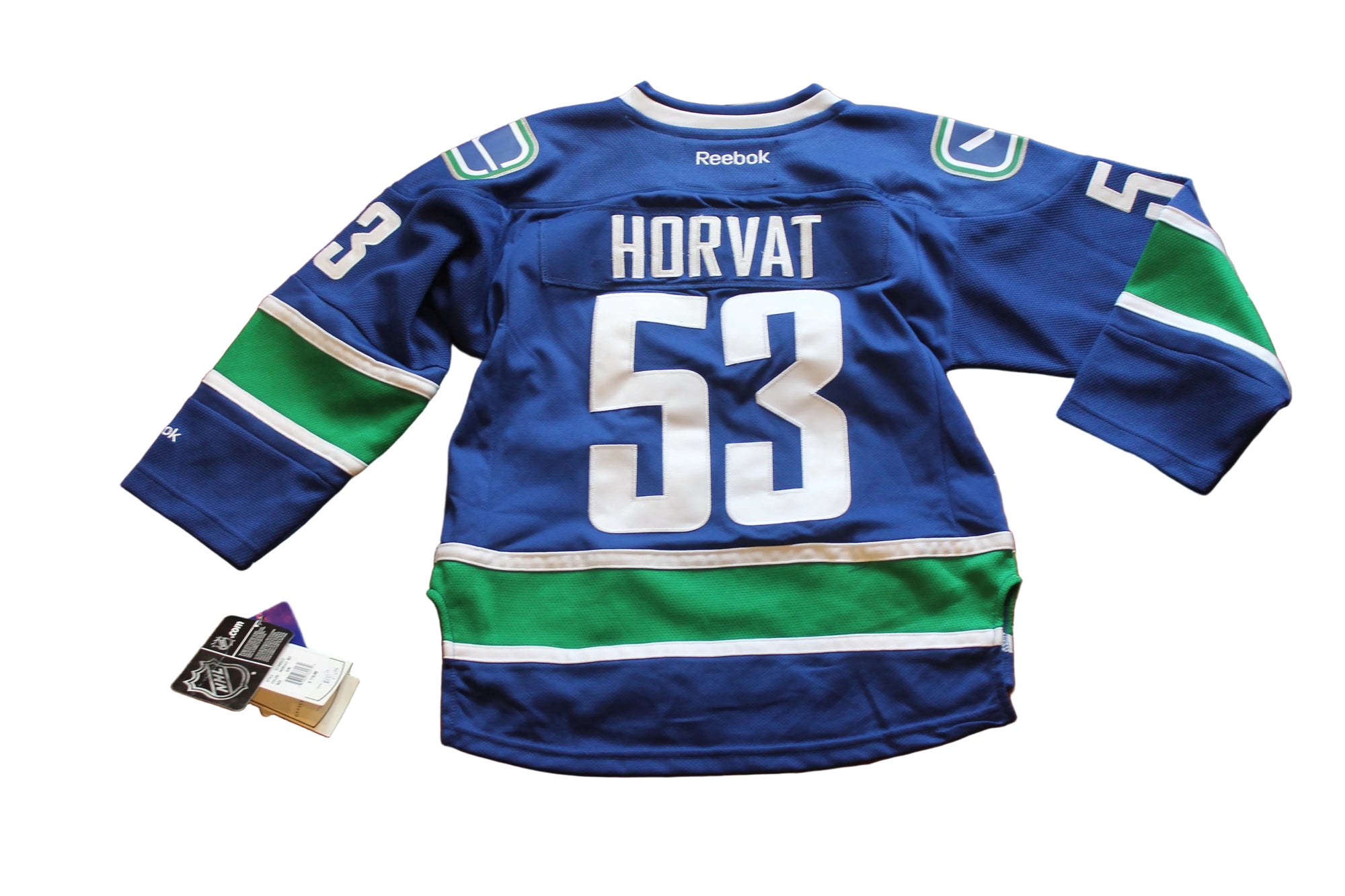 NHL Vancouver Canucks Bo Horvat #53 Youth Reebok Home Jersey (Sale) - no "C"