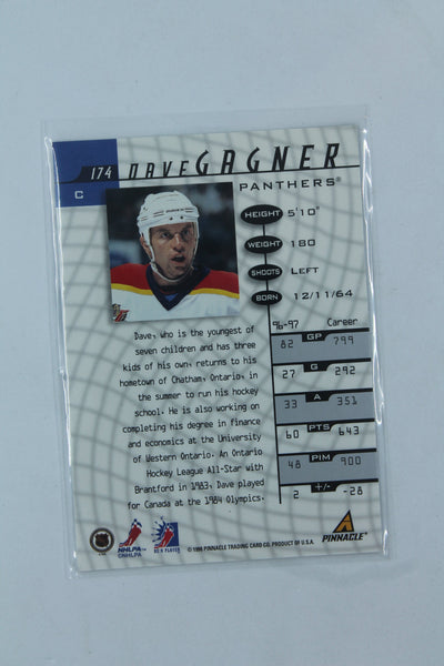 Dave Gagner 1997-98 Pinnacle Be A Player Autographed Card