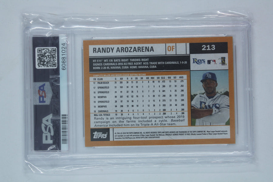 Randy Arozarena 2020 Topps Archives Rookie Card - PSA Mint 9