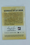 Nicklas Lidstrom 2009-10 In The Game Autograph & Jersey - Gold Card - HOF #10/10