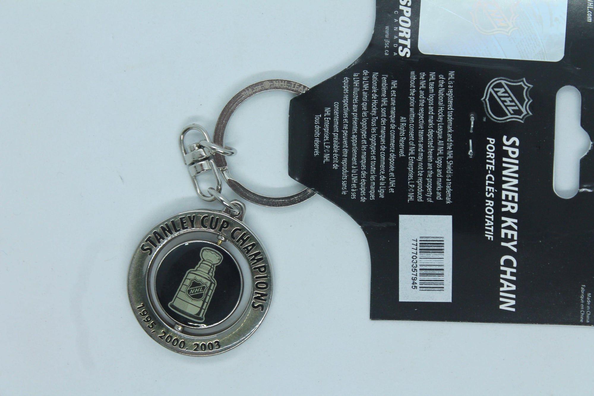 NHL New Jersey Devils Stanley Cup Spinner Keychain