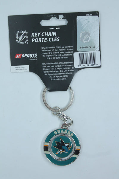NHL San Jose Sharks Spinner Keychain