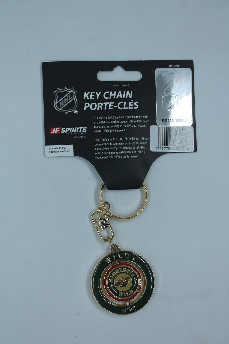 NHL Minnesota Wild Spinner Keychain