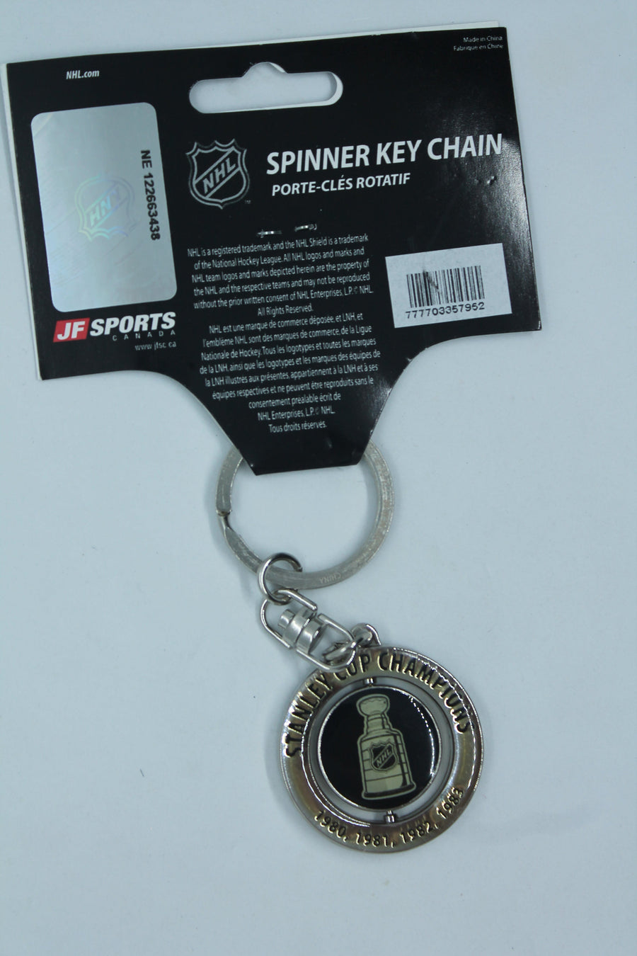 NHL New York Islanders Stanley Cup Spinner Keychain