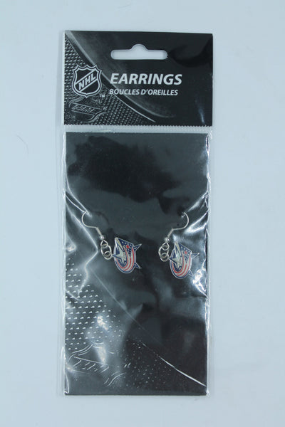 NHL Columbus Blue Jackets Dangle Earrings