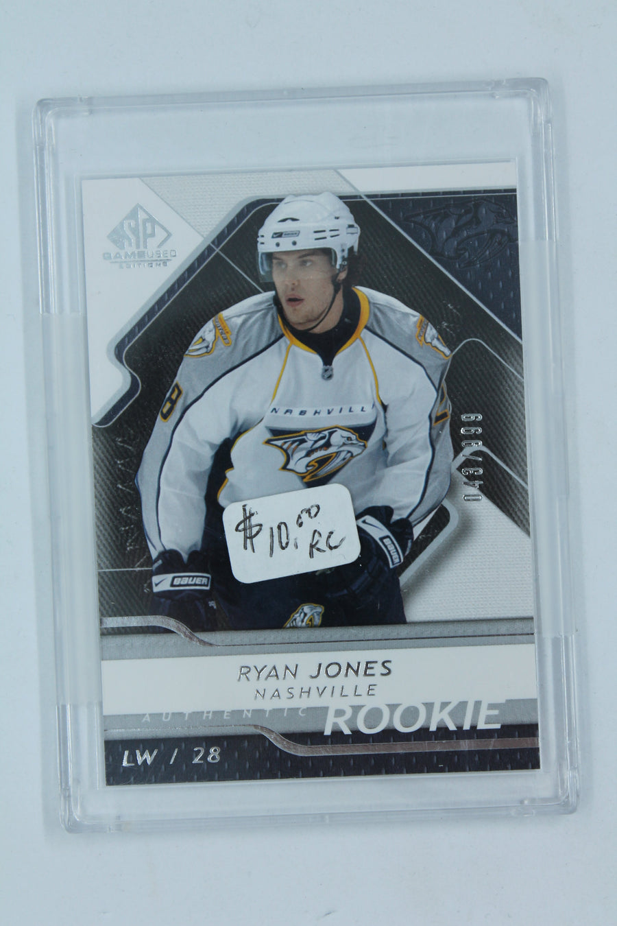 Ryan Jones 2008-09 SP Game Used Edition - Authentic Rookies Rookie Card  #/999