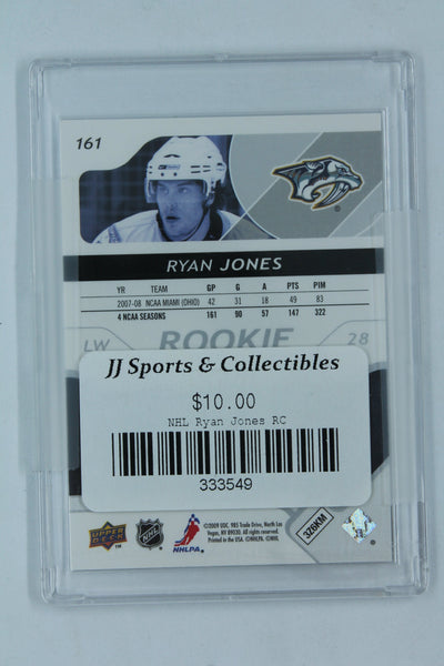 Ryan Jones 2008-09 SP Game Used Edition - Authentic Rookies Rookie Card  #/999