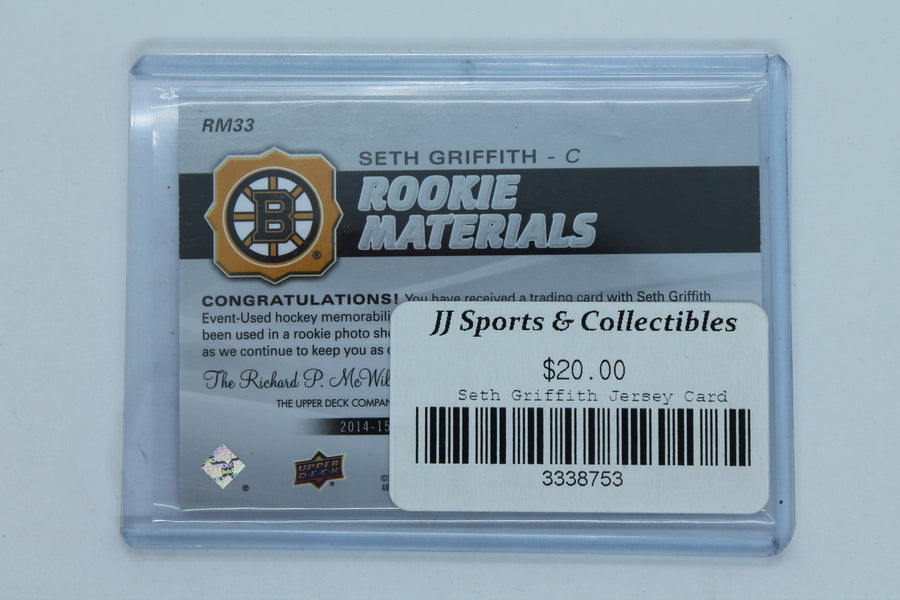 Seth Griffith 2014-15 Upper Deck - Rookie Materials #RM33 - Rookie Year