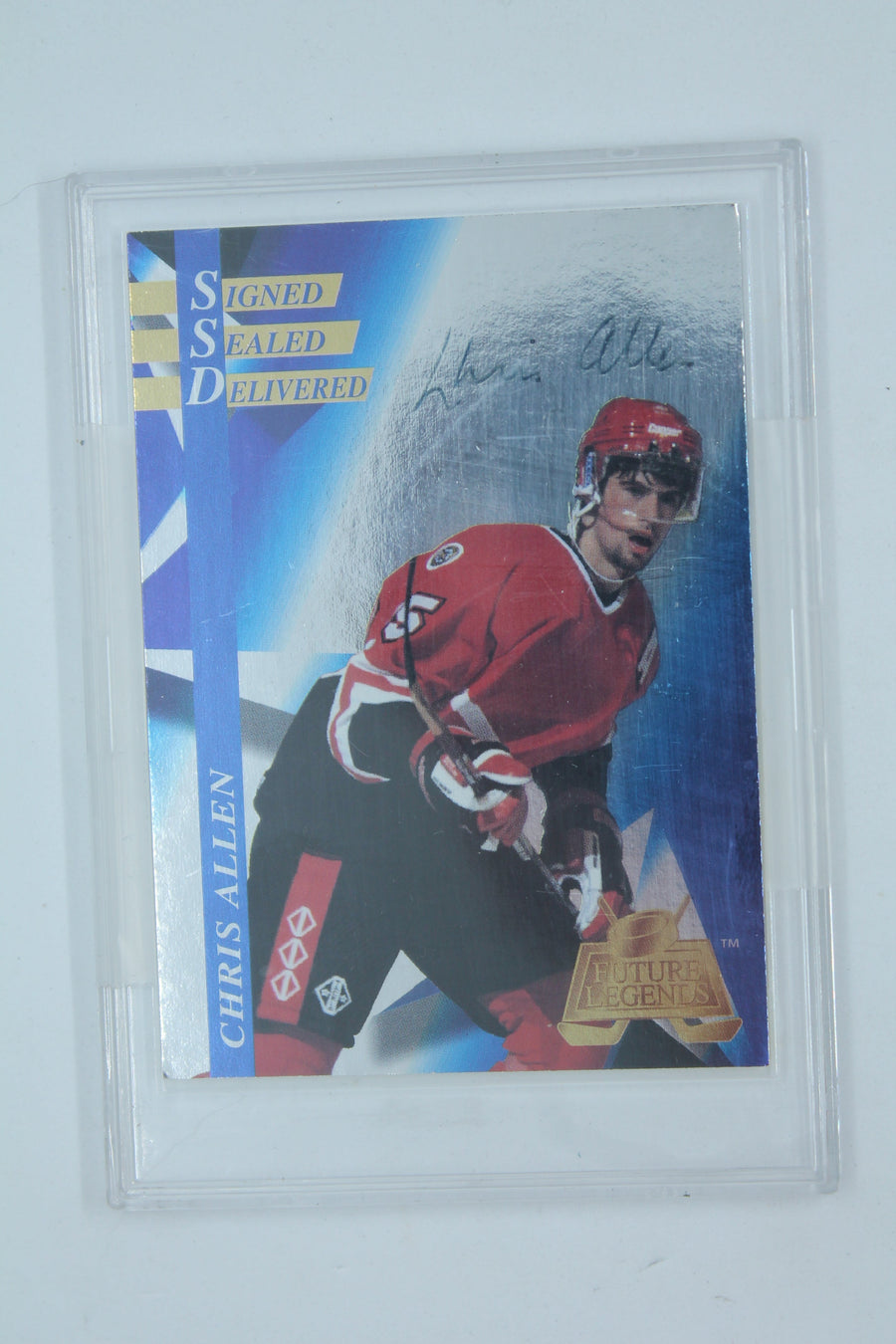 Chris Allen 1995-96 Collector's Edge Ice - Signed Sealed Delivered #2  Autographed Card #1495/4000