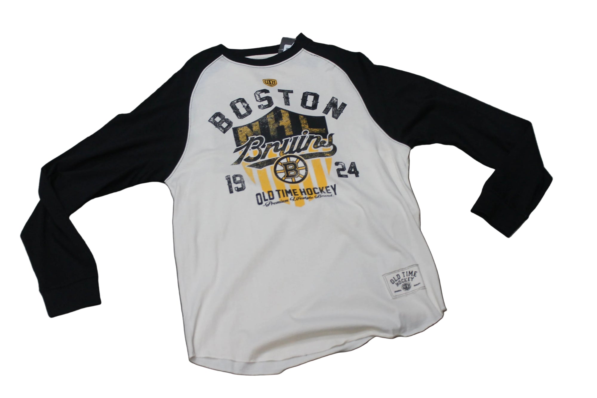 NHL Boston Bruins Men's Old Time Hockey Long Sleeve Tee - Medium