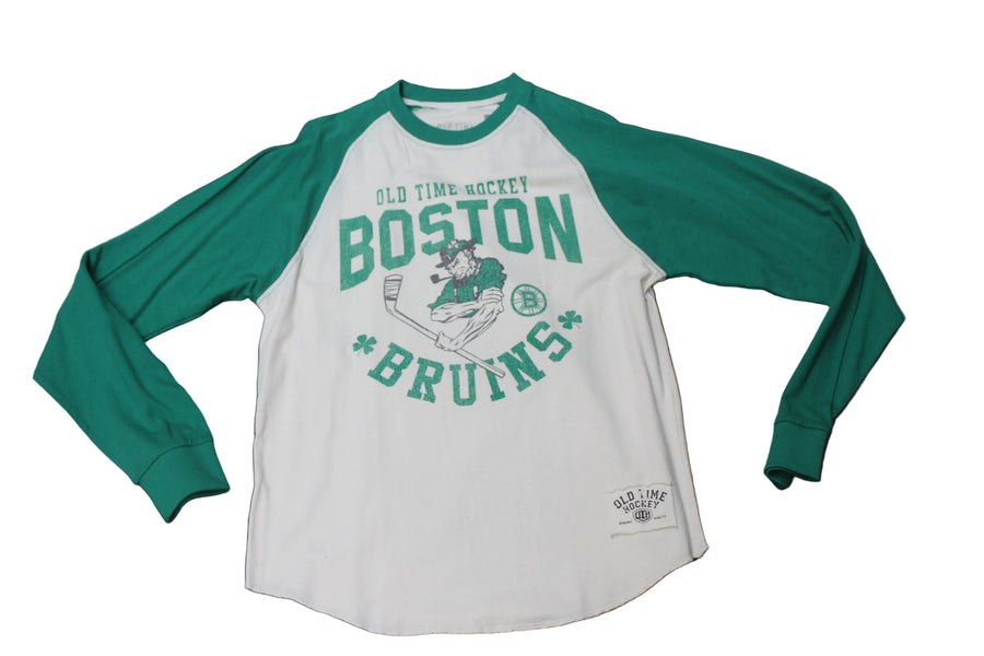 NHL Boston Bruins Men's Old Time Hockey Long Sleeve St. Patty's Tee - Small