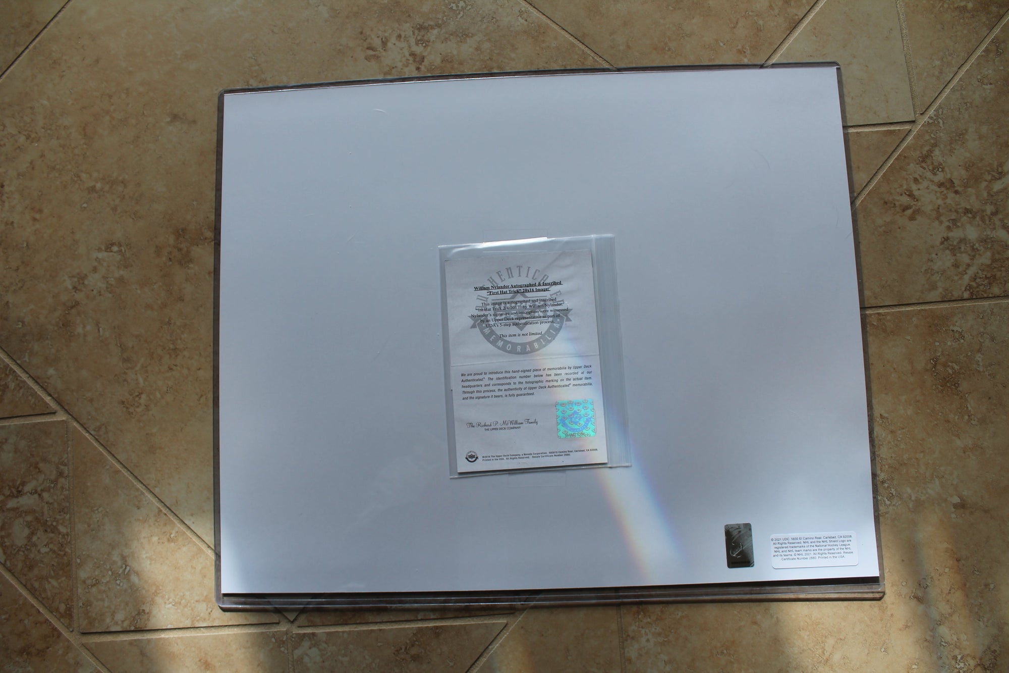 William Nylander Autograhed & Inscribed "First Hat Trick" 20x16 Image - Upper Deck