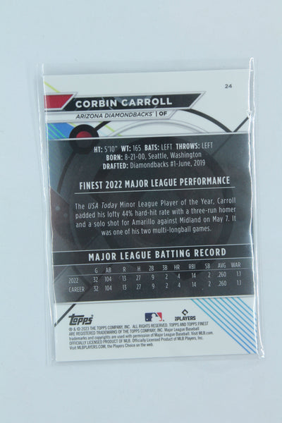 Corbin Carroll 2023 Topps Finest Rookie Card
