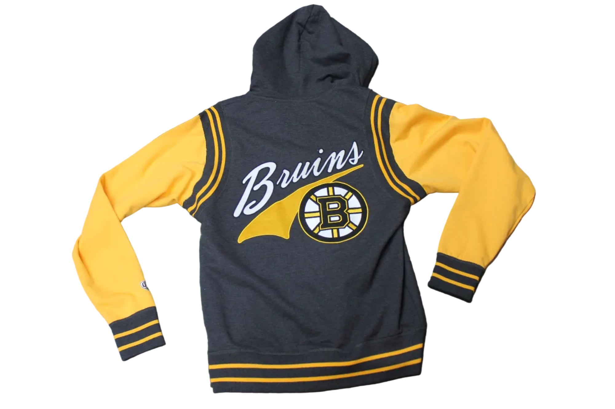 NHL Boston Bruins Men's Old Time Hockey Zip-Up Hoodie - Large - Fits small