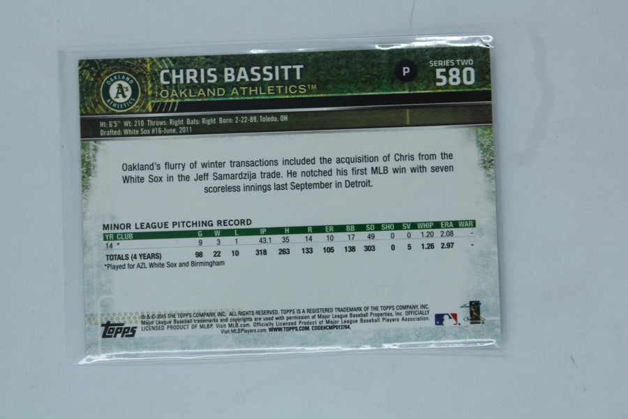 Chris Bassitt 2015 Topps Rookie Card