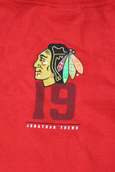 NHL Chicago Blackhawks Kids J. Toews #19 Reebok Name & Number Tee (red) (Sale)