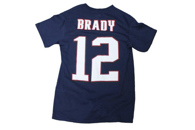 NFL New England Patriots Majestic Men's Tom Brady #12 Name & Number Tee - Small
