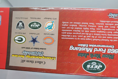 NFL New York Jets 1:18 Scale 1968 Mustang - Ertl Collectibles - Super Bowl Champions - Box Wear