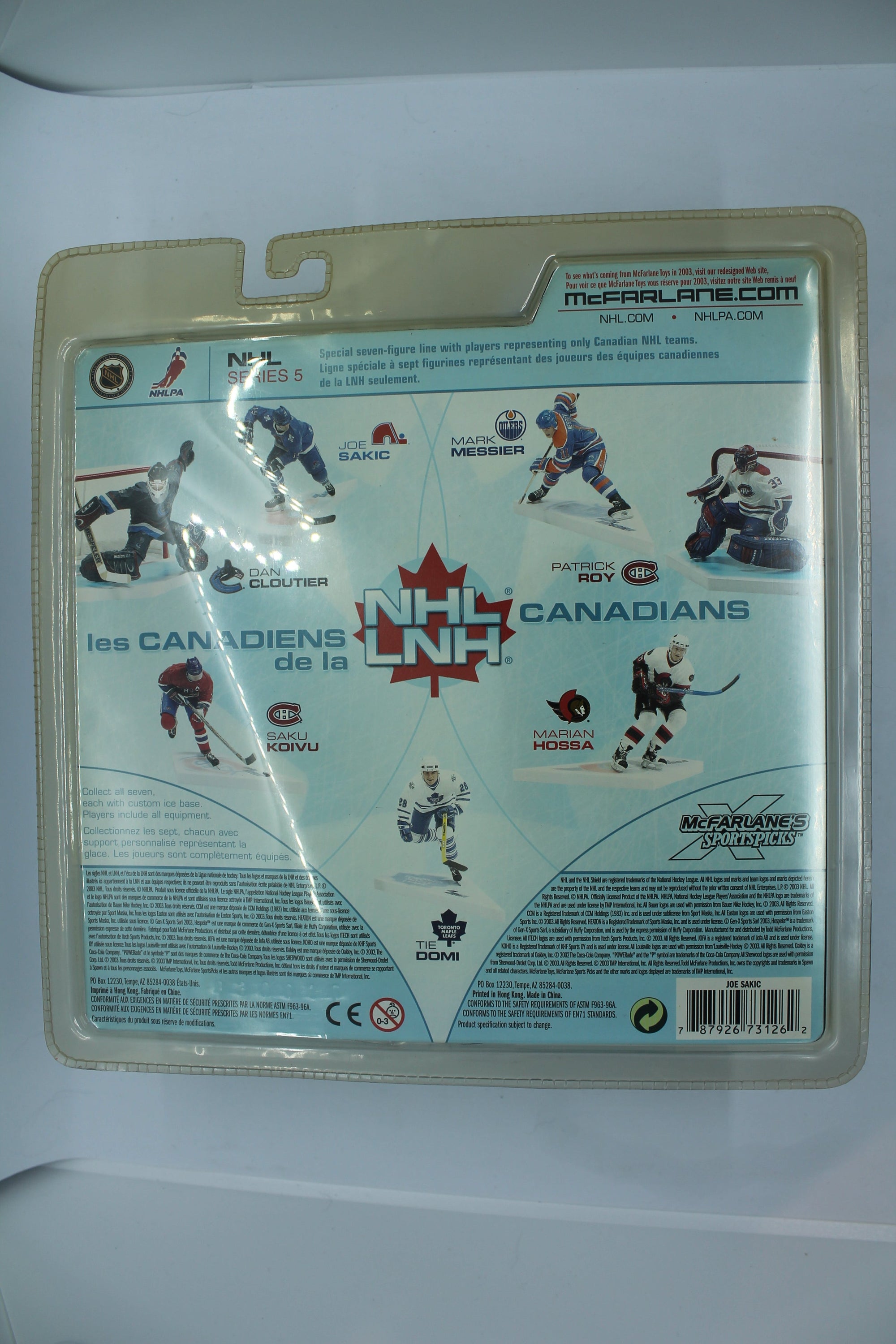 McFarlane Joe Sakic Series 5 (White) Variant - Quebec Nordiques 6" Action Figure