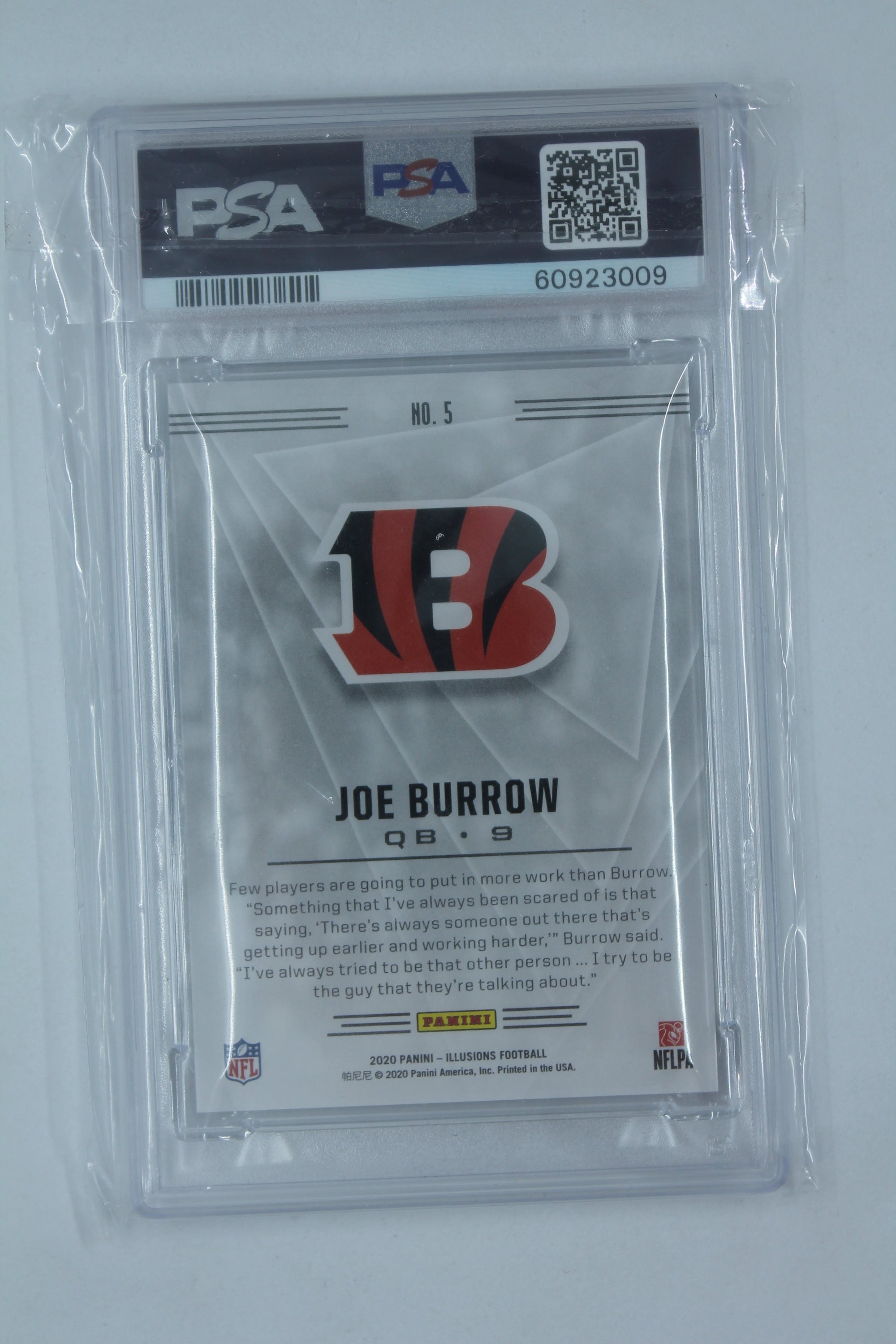 Joe Burrow 2020 Panini Illusions Rookie Card - PSA 9