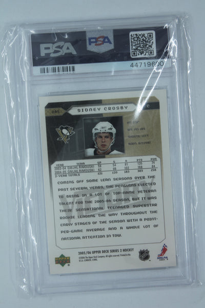 Sidney Crosby Upper Deck Victory Rookie Card PSA Mint 9