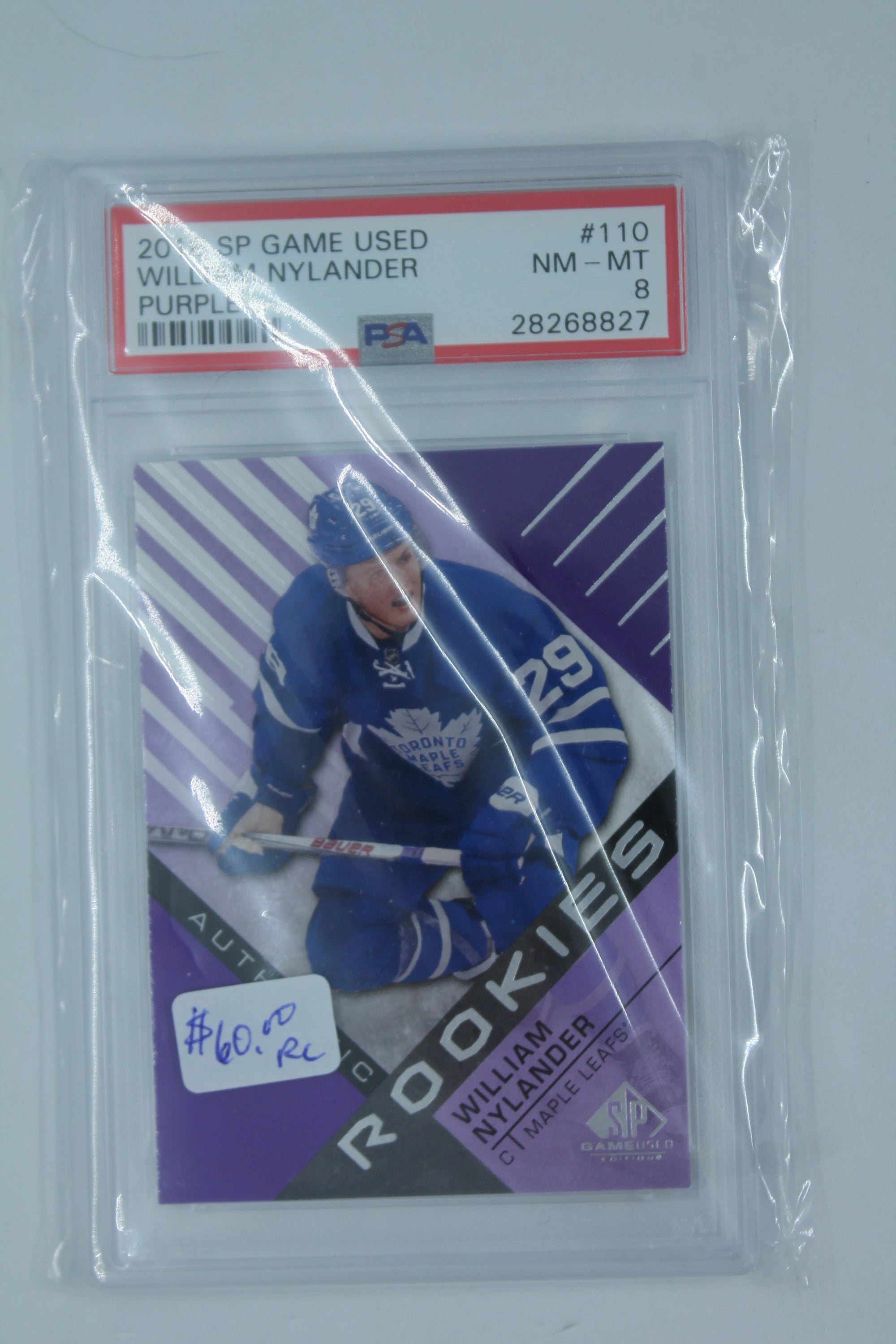 William Nylander 2016-17 SP Game Used Purple Rookie Card - PSA 8