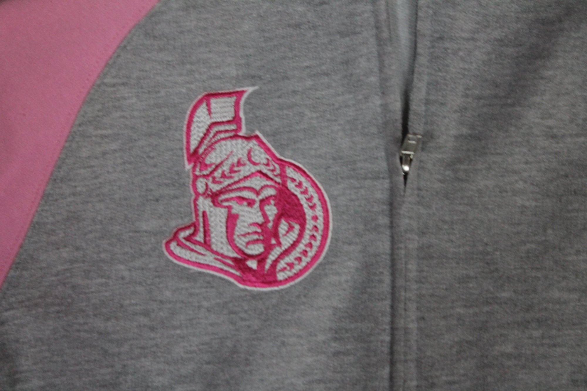NHL Ottawa Senators Youth Reebok Fleece Zip-Up Hoodie - Pink