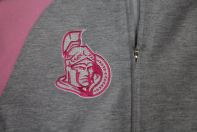 NHL Ottawa Senators Youth Reebok Fleece Zip-Up Hoodie - Pink
