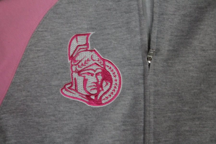 NHL Ottawa Senators Youth Reebok Fleece Zip-Up Hoodie - Pink