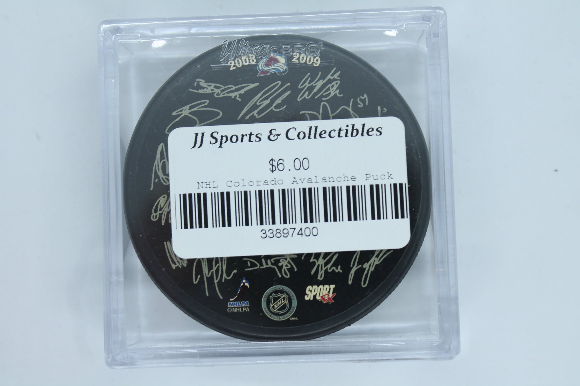 Colorado Avalanche Puck 2008-2009 in Case