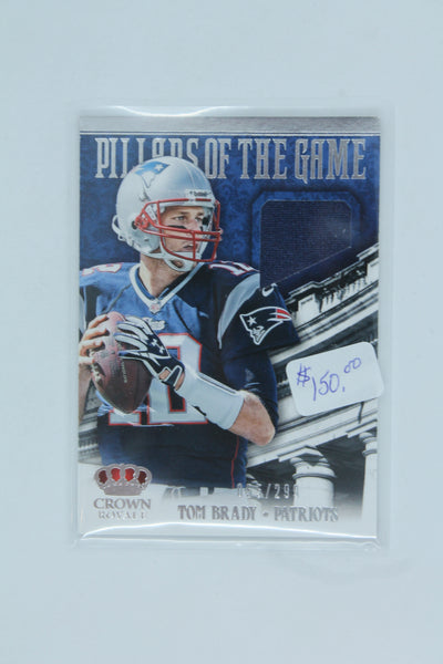 Tom Brady 2013 Panini Crown Royale - Pillars of the Game Jersey Patch SP #055/299