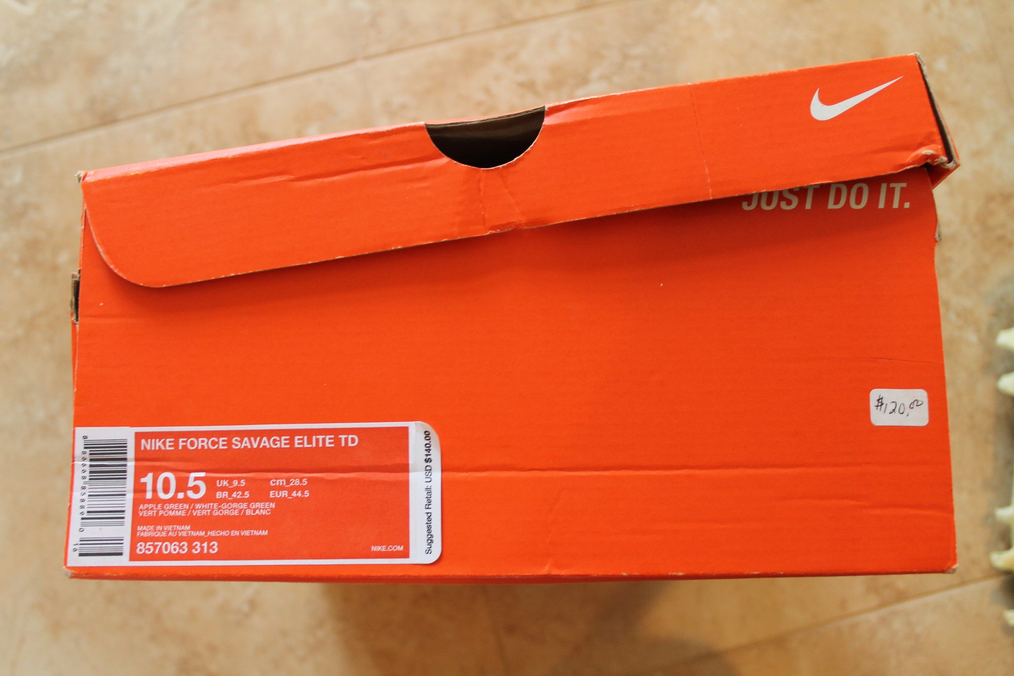 NIKE FORCE SAVAGE ELITE TD FOOTBALL CLEATS -  SIZE 10.5 (Sale)