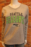 NFL Seattle Seahawks Womens Fanatics Long Sleeve Tee (grey) - online only