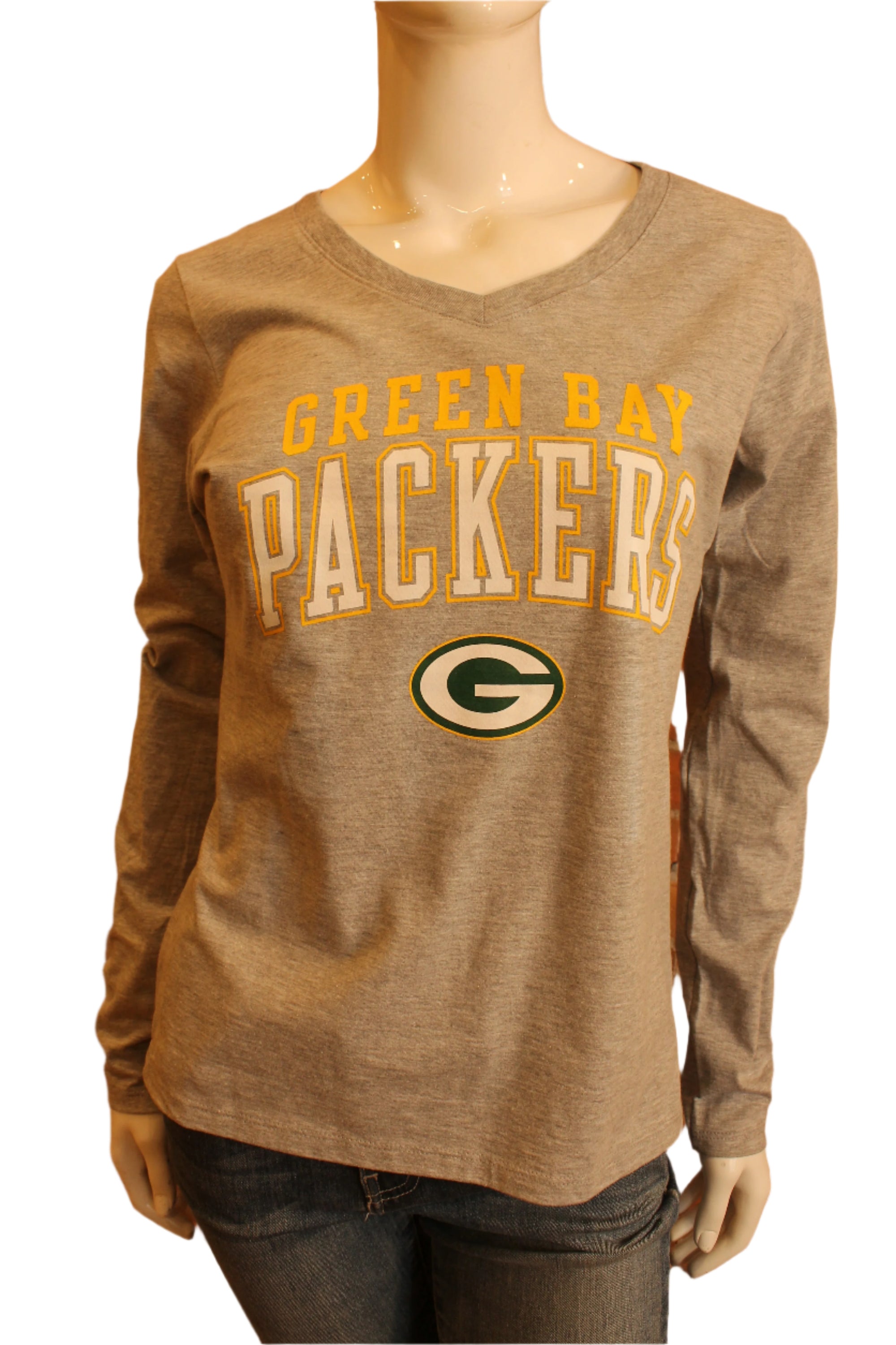 NFL Green Bay Packers Womens Fanatics Long Sleeve Tee (grey) - online only