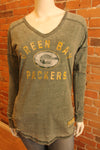 NFL Green Bay Packers Womens Distressed Long Sleeve Tee - online only