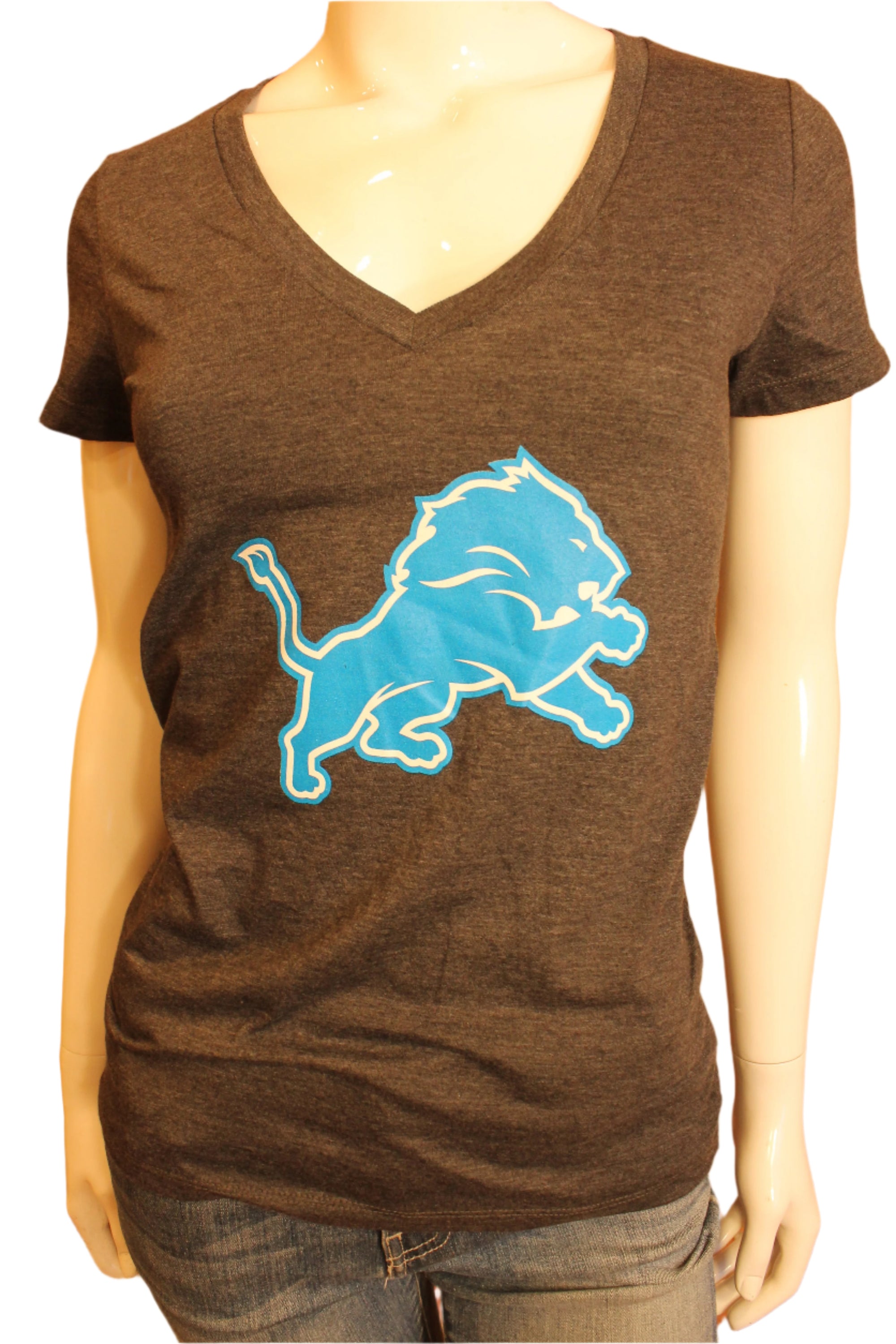 NFL Detroit Lions Womens Fanatics Dark Grey Tee - online only