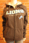 NFL Detroit Lions Womens M Full Zip Grey Hoodie - online only