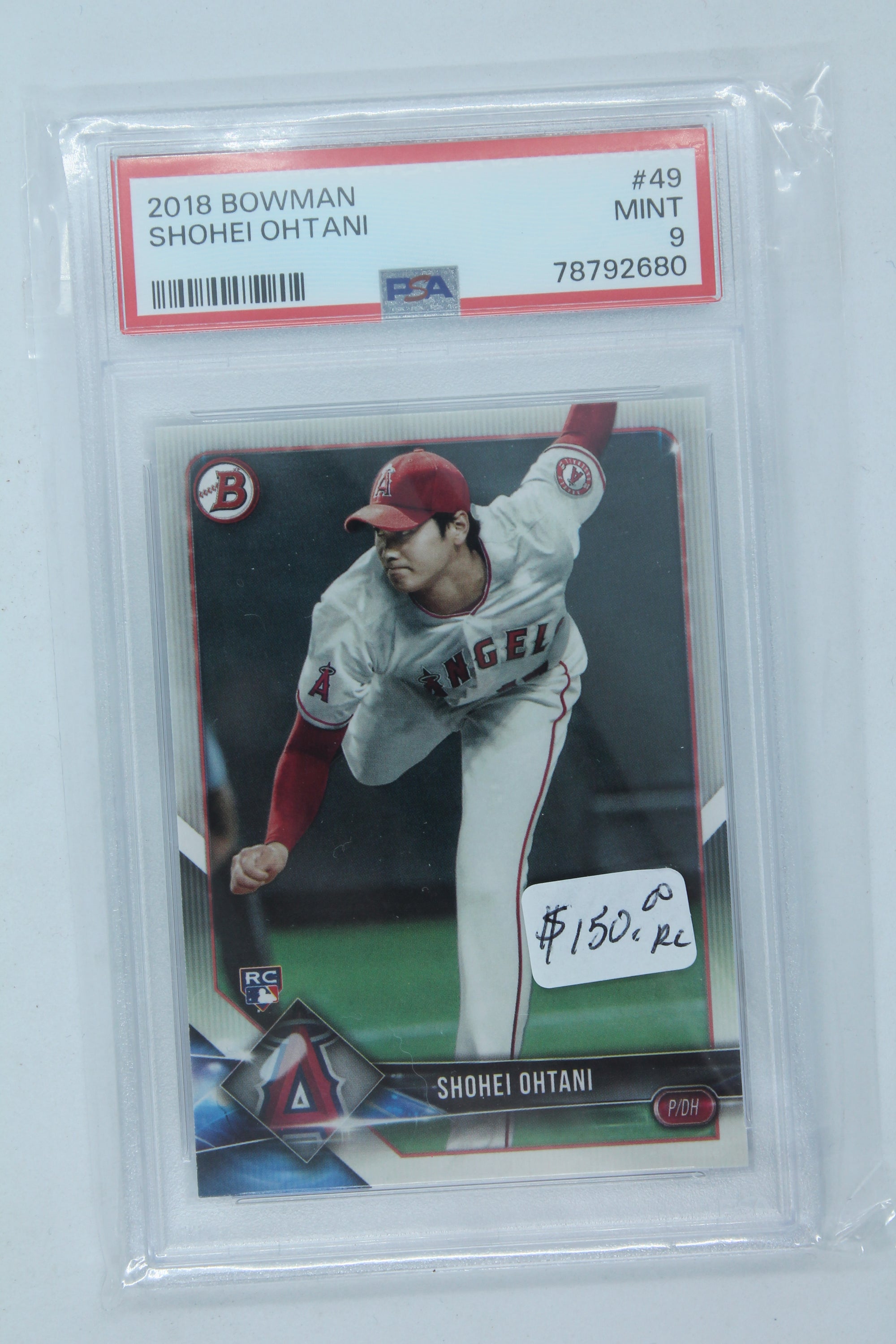 Shohei Ohtani 2018 Bowman Rookie Card - PSA Mint 9