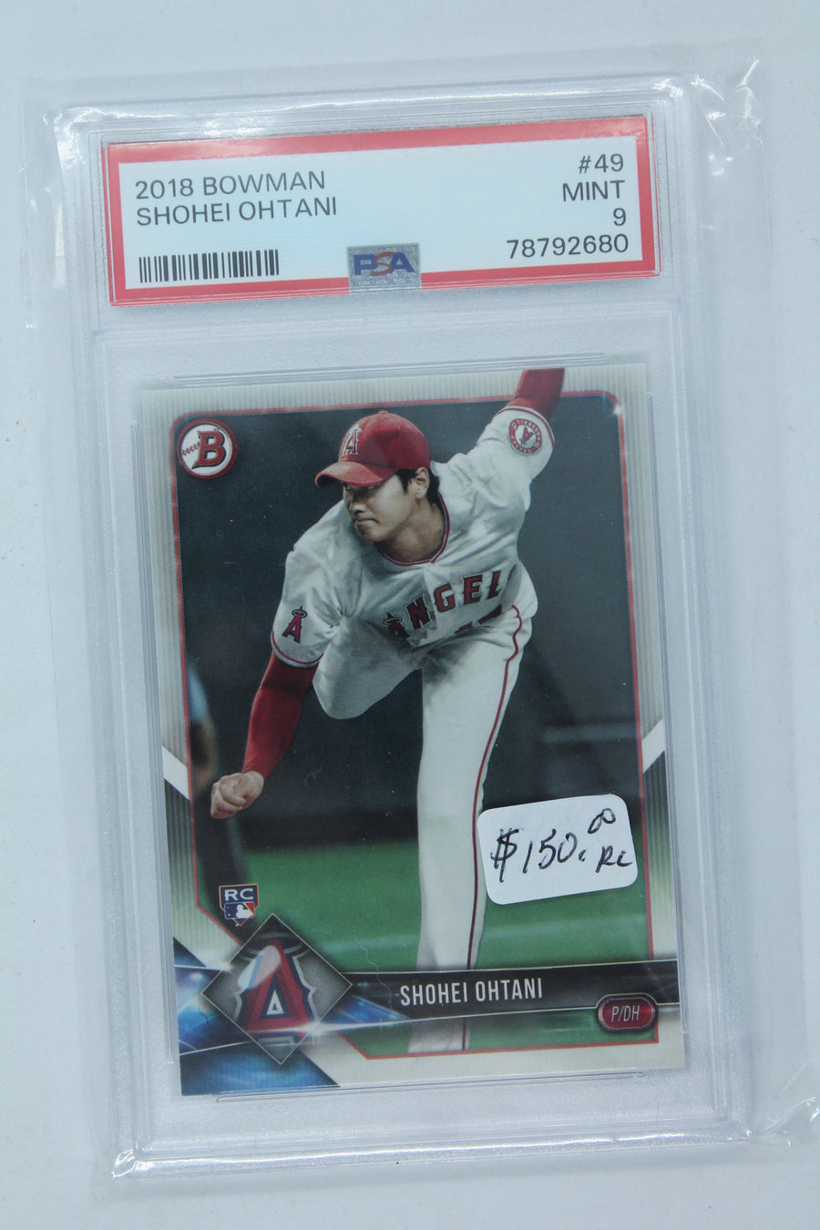 Shohei Ohtani 2018 Bowman Rookie Card - PSA Mint 9