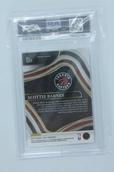 Scottie Barnes 2021-22 Panini Select Rookie Card PSA GEM MT 10